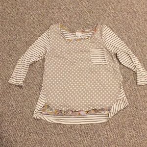 Anthropologie Tops - Anthropologie Postmark 3/4 Sleeve Tee Dots Stripes Anthropologie Tops - Anthropologie Postmark 3/4 Sleeve Tee Dots Stripes